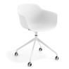 Silla Giratoria Elisa, con ruedas - BLANCO