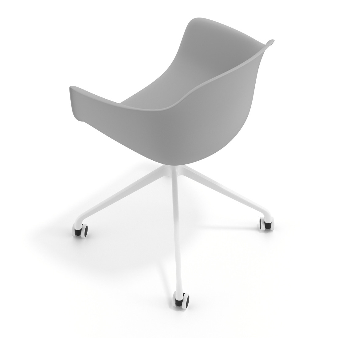 silla de reuniones gris elisa con ruedas plastico 7