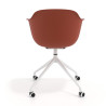 silla de reuniones rojo elisa con ruedas plastico 4