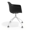 silla de reuniones negro elisa con ruedas plastico 3