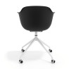 silla de reuniones negro elisa con ruedas plastico 4