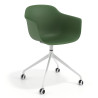 Silla Giratoria Elisa, con ruedas - VERDE