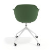 silla de reuniones verde elisa con ruedas plastico 4