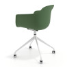 silla de reuniones verde elisa con ruedas plastico 5