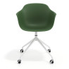 silla de reuniones verde elisa con ruedas plastico 6