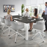 silla de reuniones gris elisa con ruedas plastico 2