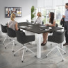 silla de reuniones negro elisa con ruedas plastico 2