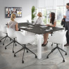 silla de reuniones blanco elisa con ruedas plastico 2