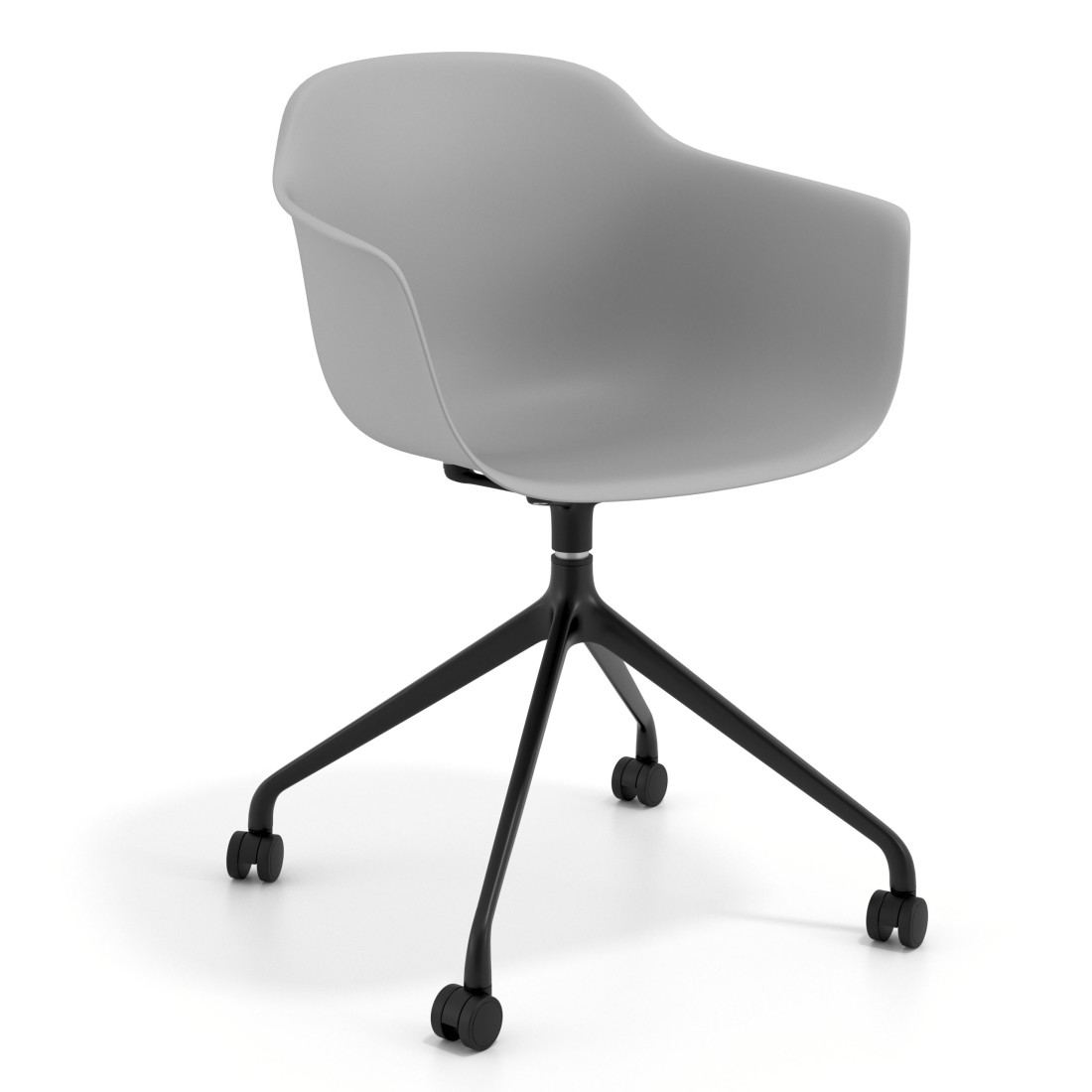 silla de reuniones gris elisa con ruedas plastico 1