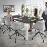 silla de reuniones gris elisa con ruedas plastico 2