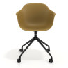 silla de reuniones amarillo elisa con ruedas plastico 6