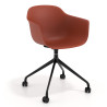 silla de reuniones rojo elisa con ruedas plastico 1