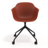 silla de reuniones rojo elisa con ruedas plastico 6