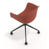 silla de reuniones rojo elisa con ruedas plastico 7