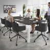 silla de reuniones negro elisa con ruedas plastico 2