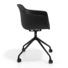 silla de reuniones negro elisa con ruedas plastico 3