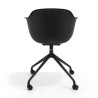 silla de reuniones negro elisa con ruedas plastico 4