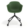 silla de reuniones verde elisa con ruedas plastico 6