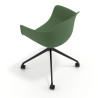 silla de reuniones verde elisa con ruedas plastico 7