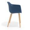 silla nordica azul elisa giratoria madera plastico 3