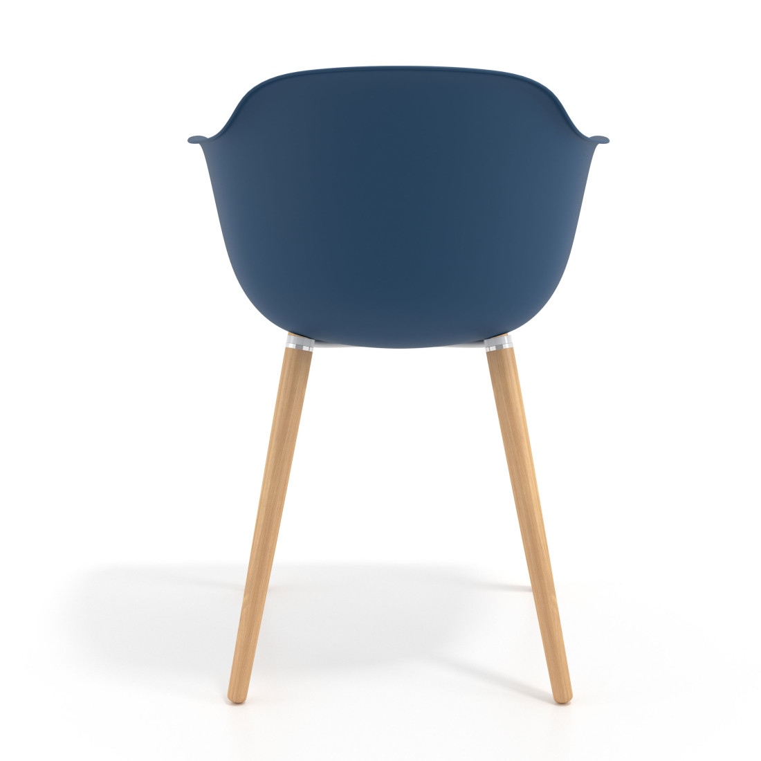silla nordica azul elisa giratoria madera plastico 4