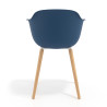 silla nordica azul elisa giratoria madera plastico 4