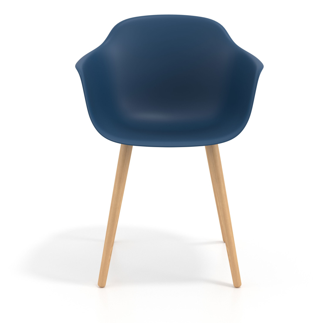 silla nordica azul elisa giratoria madera plastico 6