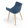 silla nordica azul elisa giratoria madera plastico 7