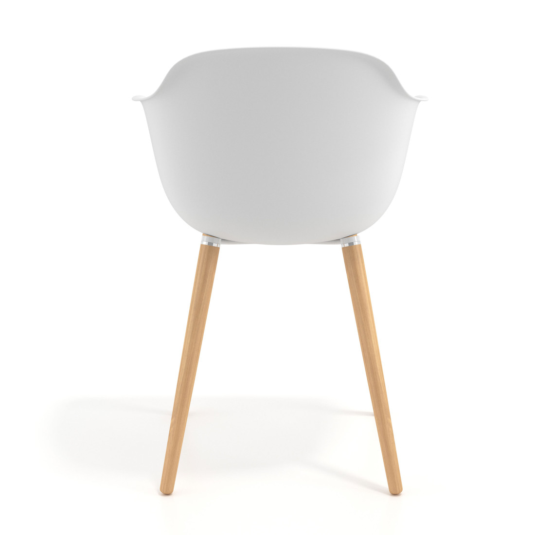 silla nordica blanco elisa giratoria madera plastico 4
