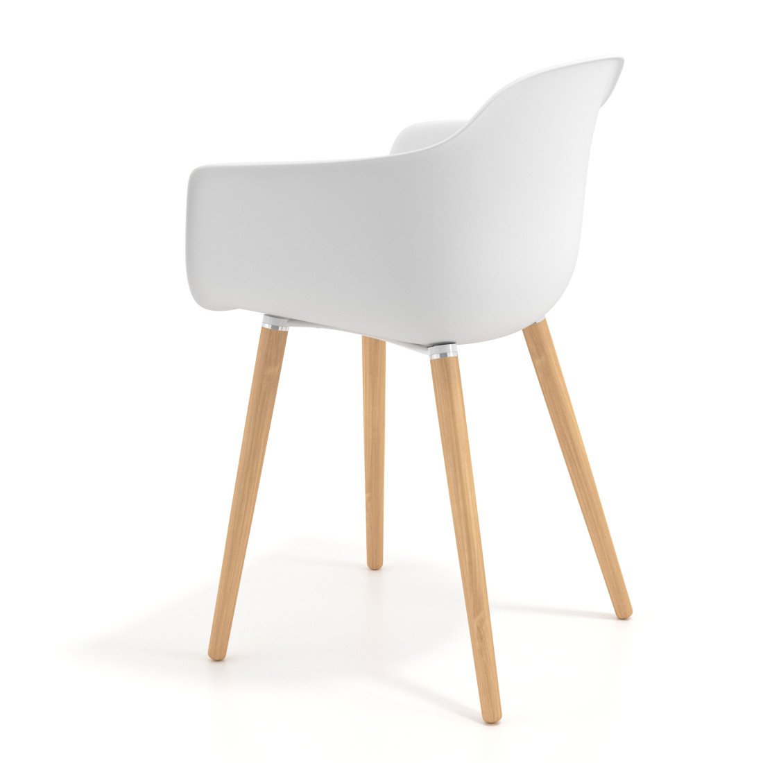 silla nordica blanco elisa giratoria madera plastico 5