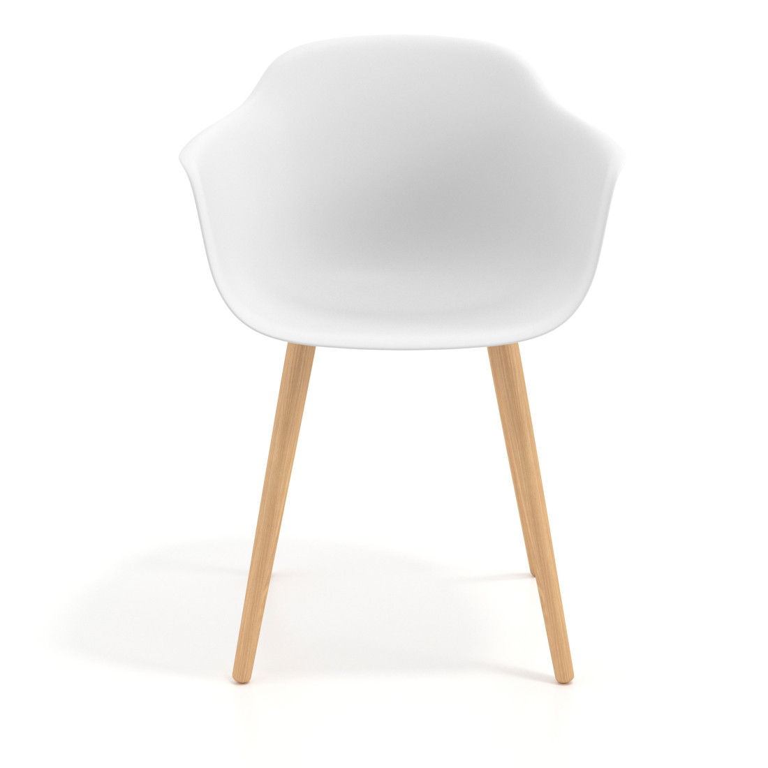 silla nordica blanco elisa giratoria madera plastico 6