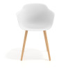 silla nordica blanco elisa giratoria madera plastico 6