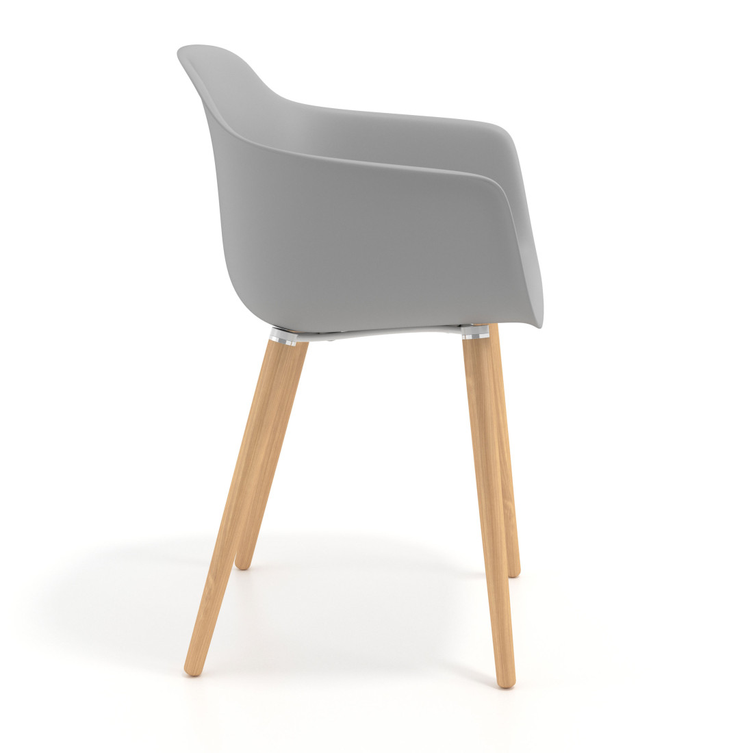 silla nordica gris elisa giratoria madera plastico 3