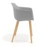 silla nordica gris elisa giratoria madera plastico 3
