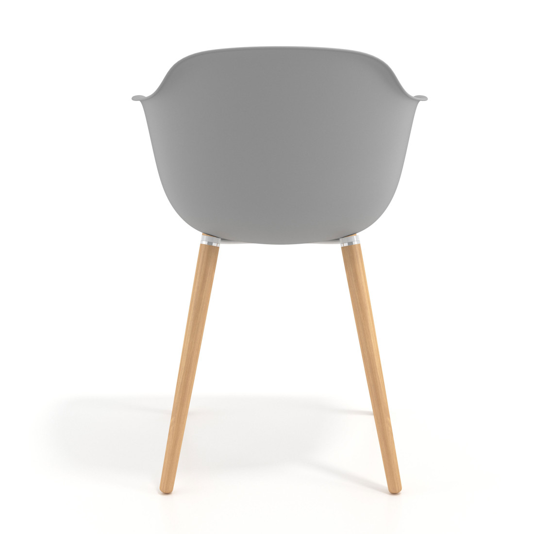 silla nordica gris elisa giratoria madera plastico 4