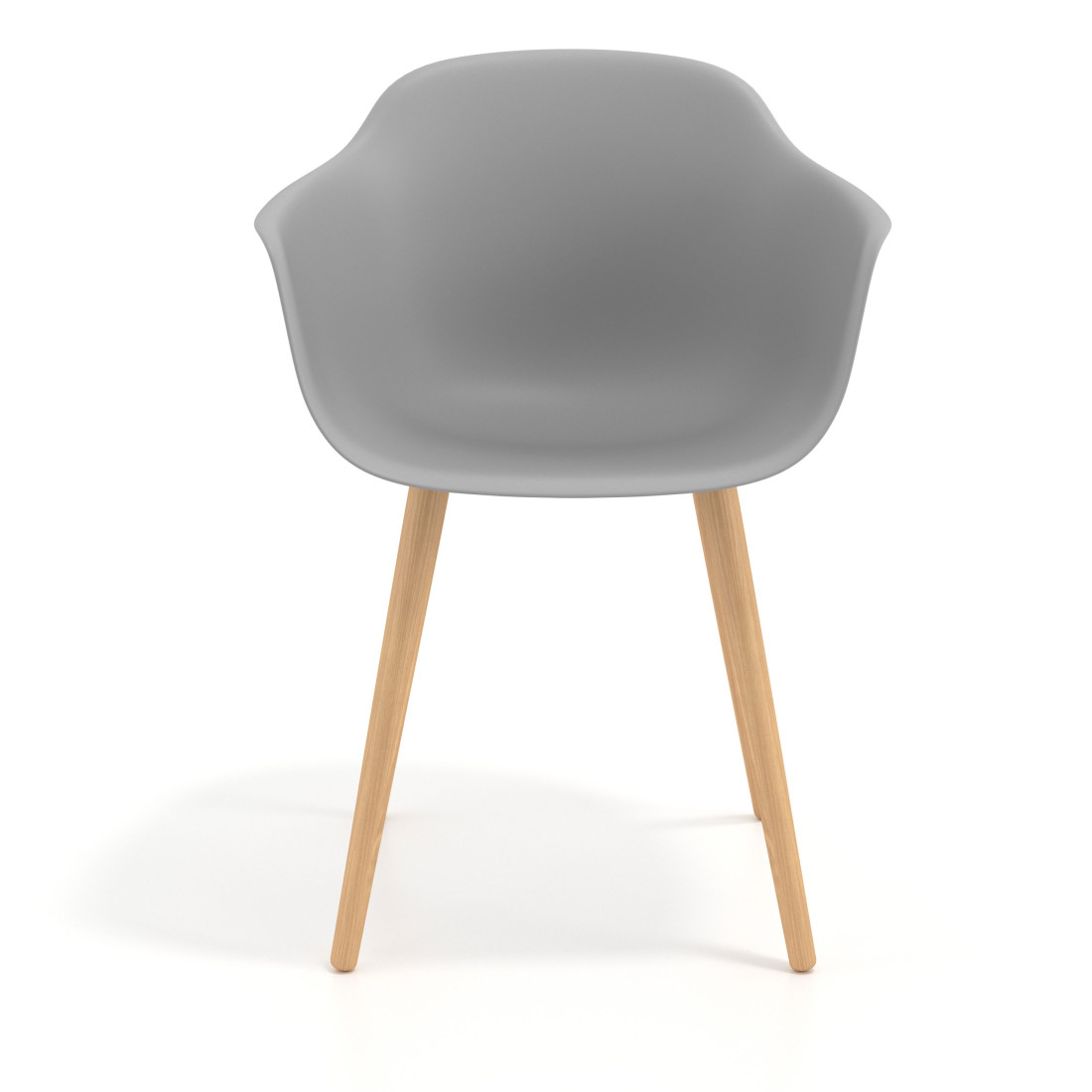 silla nordica gris elisa giratoria madera plastico 6