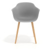 silla nordica gris elisa giratoria madera plastico 6