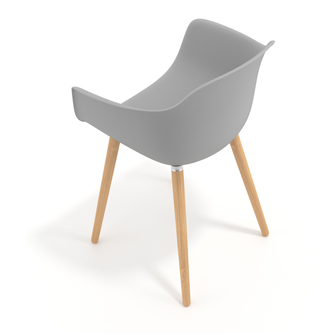 silla nordica gris elisa giratoria madera plastico 7