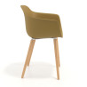 silla nordica amarillo elisa giratoria madera plastico 3