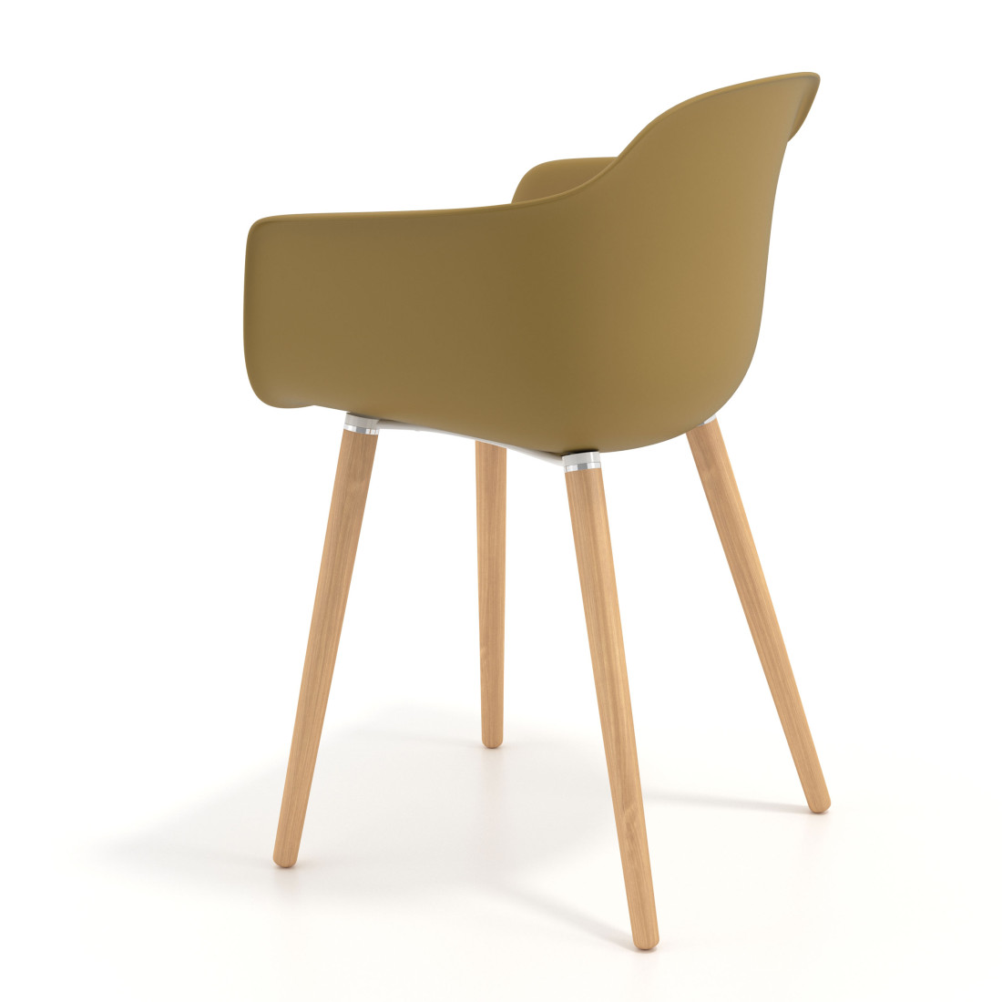 silla nordica amarillo elisa giratoria madera plastico 5