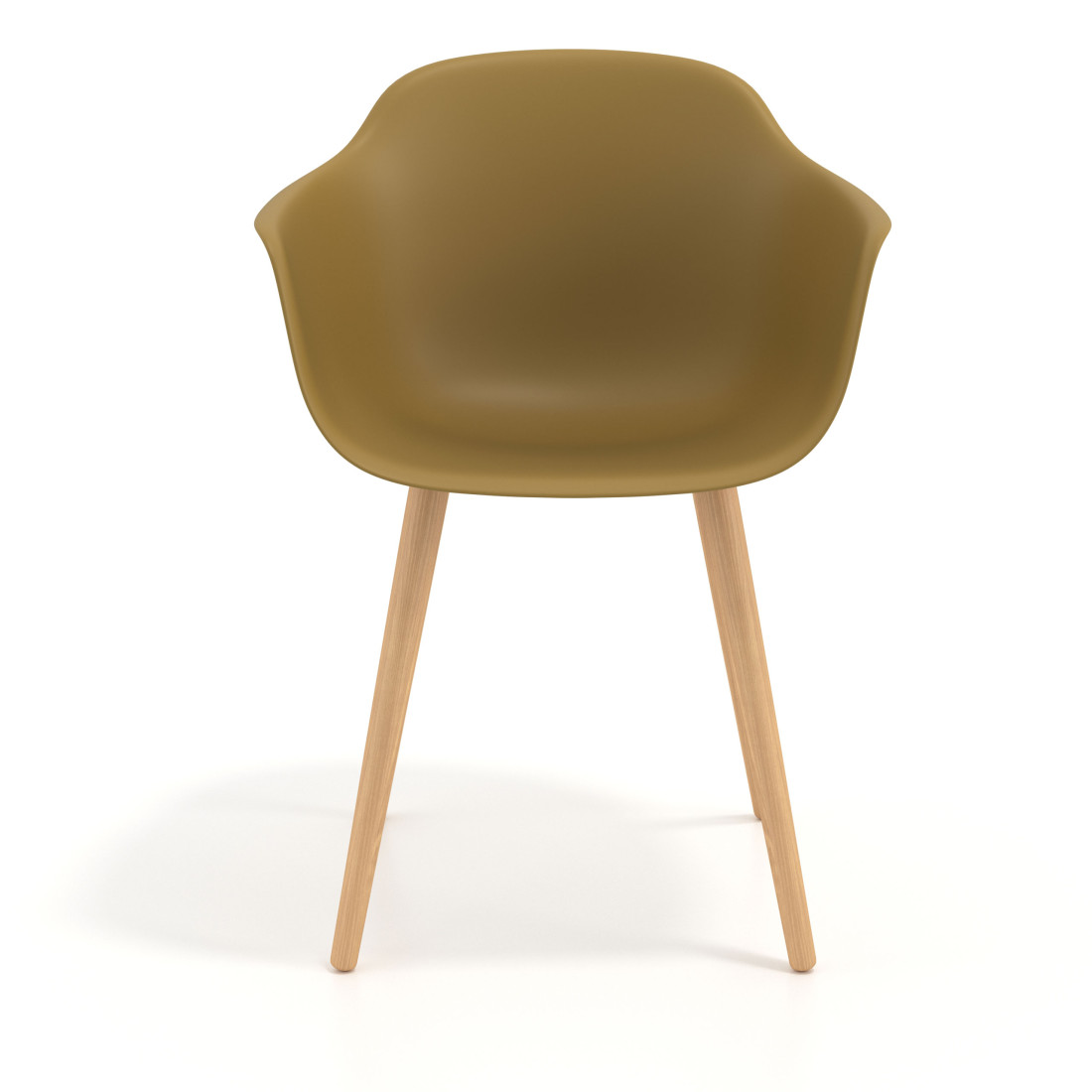 silla nordica amarillo elisa giratoria madera plastico 6