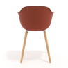 silla nordica rojo elisa giratoria madera plastico 4