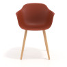 silla nordica rojo elisa giratoria madera plastico 6