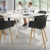 silla nordica negro elisa giratoria madera plastico 2