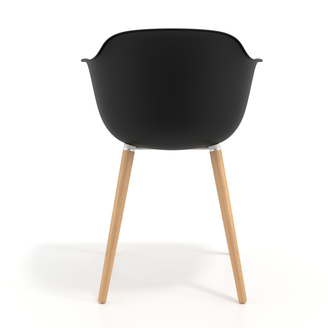 silla nordica negro elisa giratoria madera plastico 4