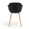 silla nordica negro elisa giratoria madera plastico 4