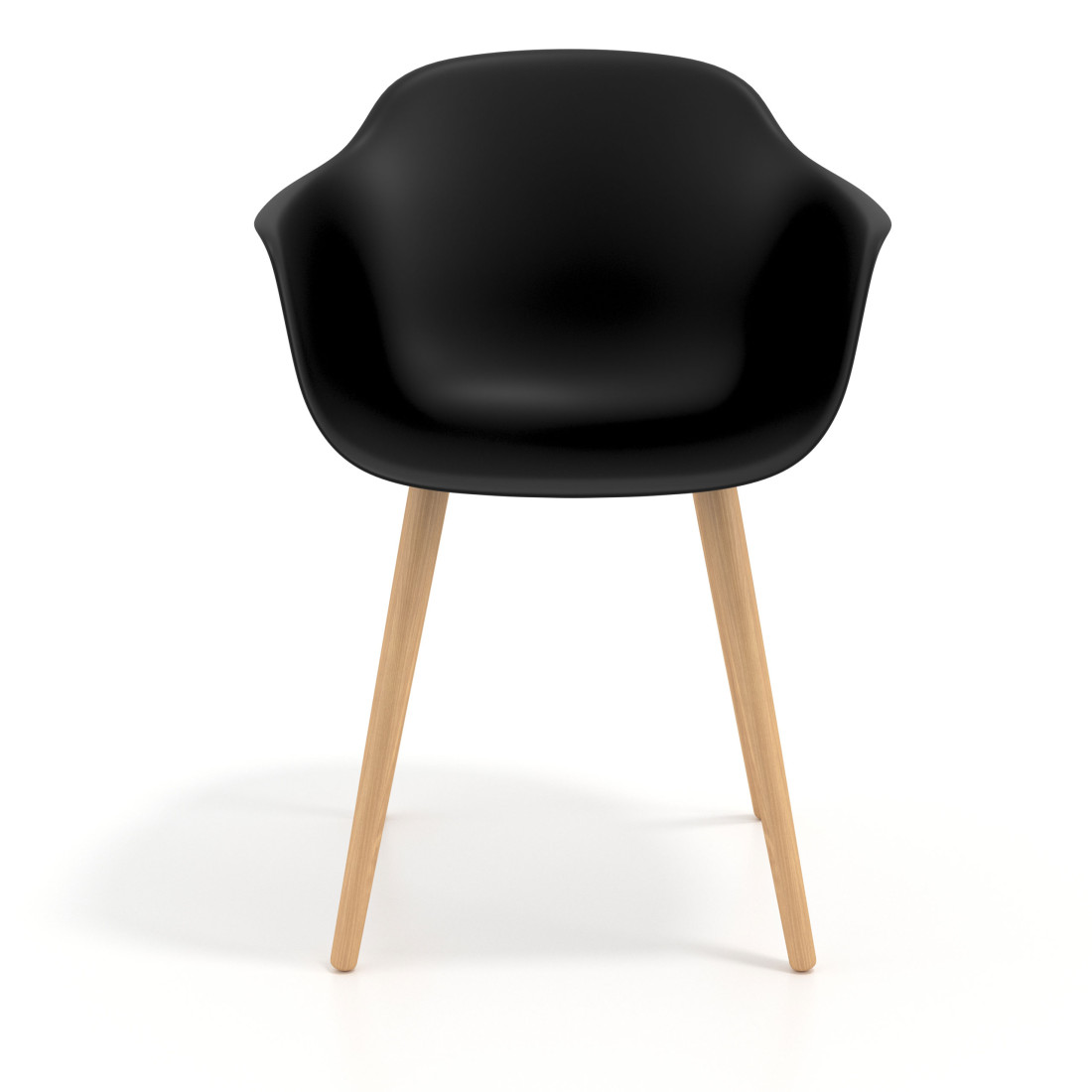 silla nordica negro elisa giratoria madera plastico 6