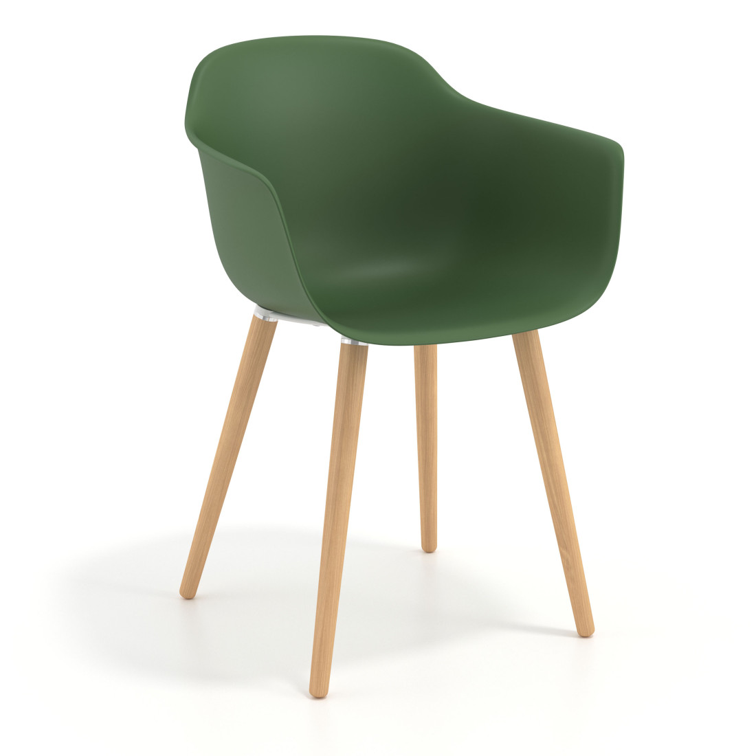 silla nordica verde elisa giratoria madera plastico 1
