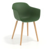 silla nordica verde elisa giratoria madera plastico 1