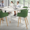 silla nordica verde elisa giratoria madera plastico 2